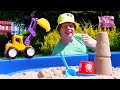 Моя песочница: Башня — Видео для малышей про игры в песке — Лепим куличики, учим цвета, счет и формы