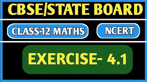 Exercise-4.1 || Class-12 NCERT MATHS || Determinants || Maths Side