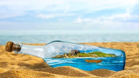 Photoshop Tutorial | Photo Manipulation | Island inside the Bottle