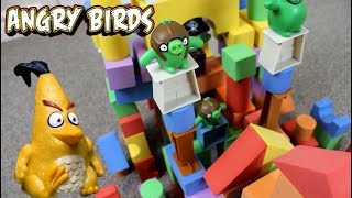 Tower Attack! Angry Birds (McDonald's Toys) Blast Giant Tower - it's Angry Birds vs Pigs 2016