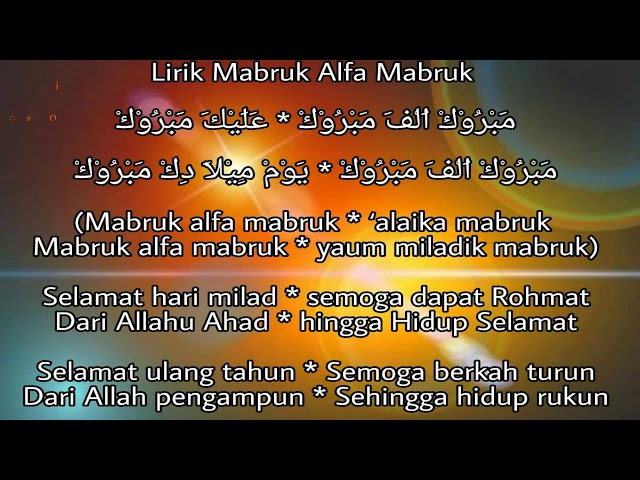 Selamat Ulang Tahun versi Islam (Mabruk alfa Mabruk - Wafiq Azizah) class=
