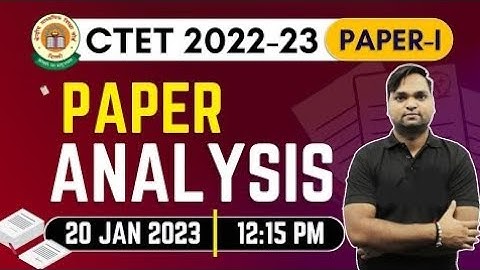 CTET 2022-23 Analysis | CTET 20 JAN 2023 | CTET EVS Paper  Analysis |By DK Gupta|