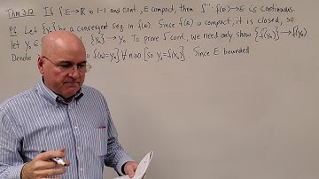 Real Analysis I (lec. 3.4.G) Properties of Continuous Functions