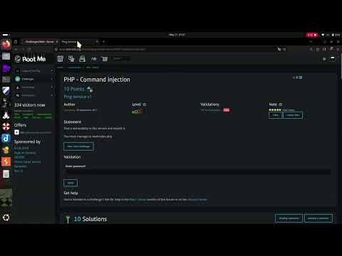Root Me || PHP - Command injection