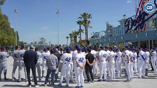 Jackie Robinson Day 2024: Reggie Smith & Dave Roberts speak to Dodgers and Nationals