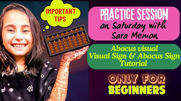 Abacus Visual Sums Practice | Learn Visual vs Abacus Sign | Sara Memon Abacus Class