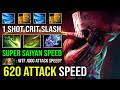 WTF 620 Attack Speed Super Saiyan Unlimited Crit Blade Dance 1 Shot Slash Juggernaut Dota 2
