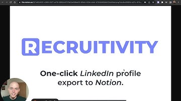 recruitivity: One-click LinkedIn profile export to Notion