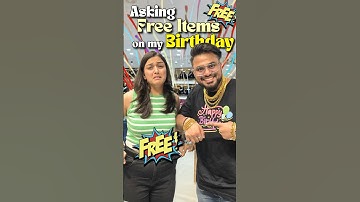 How Much Free Stuff I Can Get On My Birthday🥳 #comedy #trending #funny #viralvideo #reaction #shorts