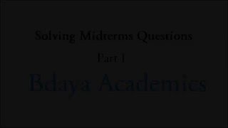 CSEN 202 Midterm problems Solving Part 1