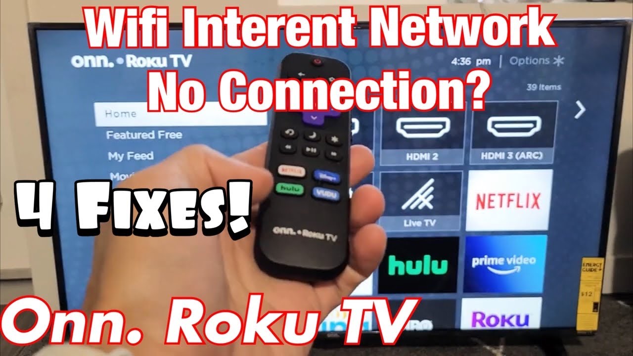 Onn. Roku TV: Wifi Internet Network No Connection (No Connection) FIXED!