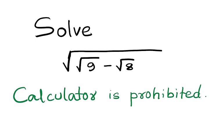Mastering Square Roots: Simplify √(√9-√8) | sqrt(sqrt(9)-sqrt(8)) | #maths #olympiad