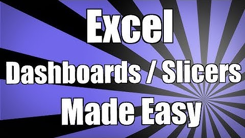 Excel Slicers - Using Slicer windows in a Pivot Table to make a Dashboard in Excel 2010 2013 2016