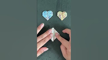 Origami heart , cách gấp hình trái tim bằng tiền #origami #heart #traitim #craft