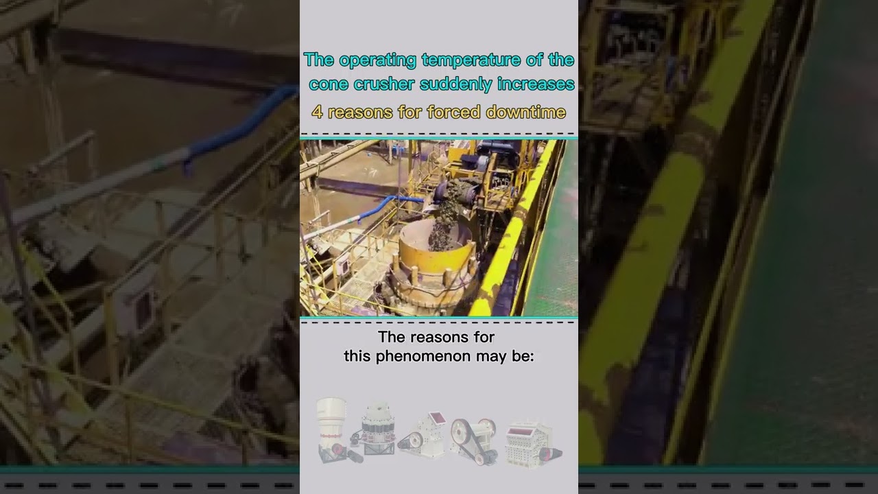 What caused the cone crusher to stop due to excessive temperature?
