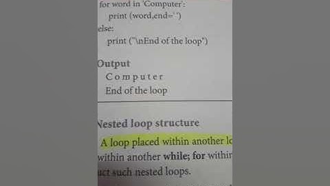 12 th computer science chapter 6 nested loop structures