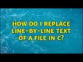 How do I replace line-by-line text of a file in C?