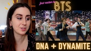 Singers first reaction to BTS - DYNAMITE + DNA