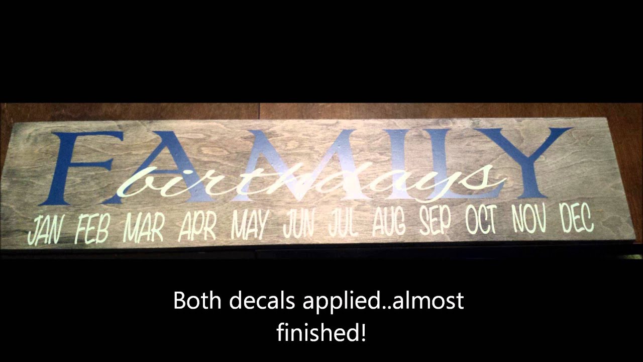 How to make a Family Birthday Board