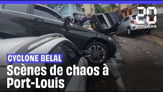 Cyclone Belal : Des voitures les unes sur les autres dans les rues de Port Louis à l'Île Maurice