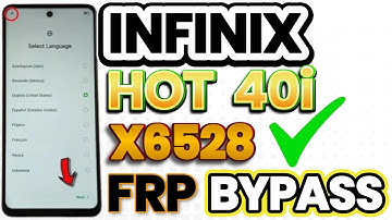 Infinix Hot 40i FRP Bypass Android 13|14 | Infinix X6528 Setting Can
