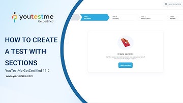 YouTestMe GetCertified 11.0 - How to Create a Test with Sections