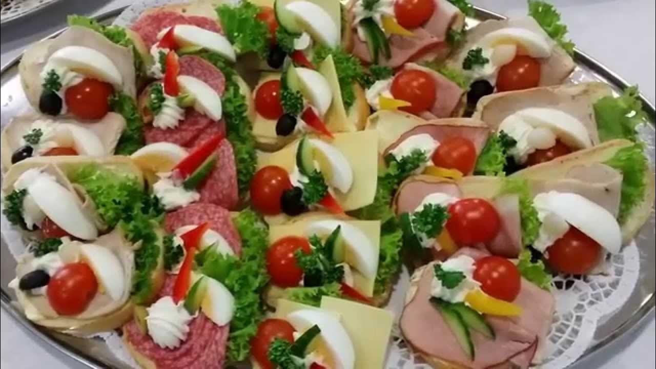 Catering, bufet kanapkowy - YouTube