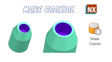 Make Coaxial. Synchronous Modeling. NX 1980. How to use make coaxial command in NX.