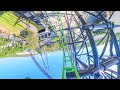 Green lantern coaster  warner brothers movie world  onride  4k  wide angle