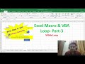 Master in Excel Macro | While Loop in Excel Macro VBA | Explained in Hindi with Examples