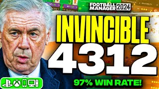 Ancelotti's INVINCIBLE FM24 Tactic! | 97% Win Rate + Treble Won!