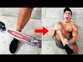 Razor Scooter VS My Ankles & Shins *LEGS DESTROYED* | Bodybuilder VS World's Most Painful Challenge