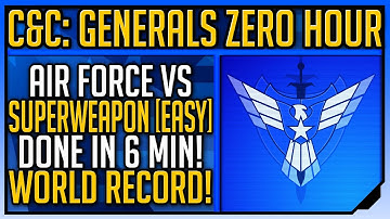 C&C Generals ZH: Air Force vs Super EASY DONE in 6 MIN!