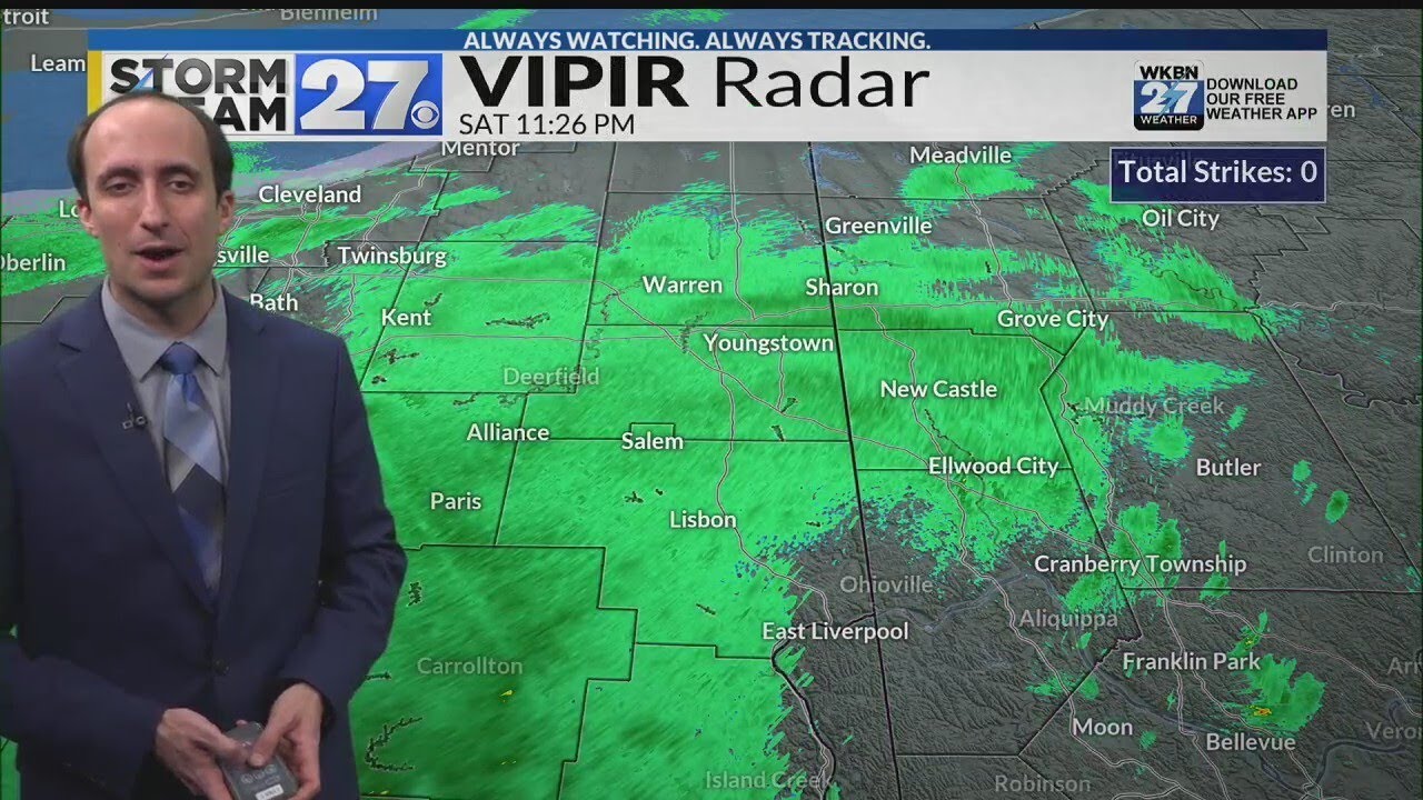 A few light showers possible Sunday - YouTube