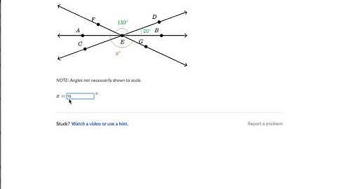 Finding angle measures between intersecting lines