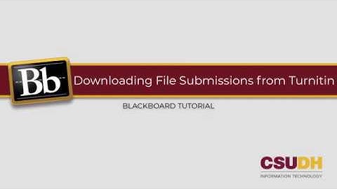 Downloading File Submissions from a Turnitin Assignment