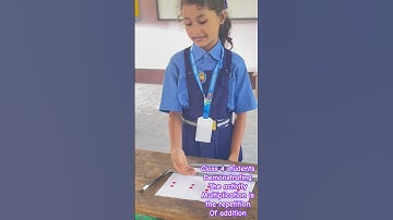 Multiplication is the repetition of addition| Demostration by Class 4