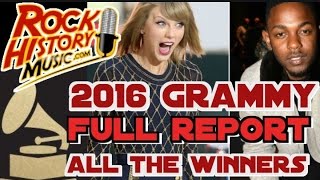 Kendrick Lamar \& Taylor Swift Big Winners: 58th Grammy Awards: Full Report