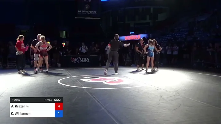 112 Lbs 3rd Place - Aubre Krazer, Pennsylvania Vs ...