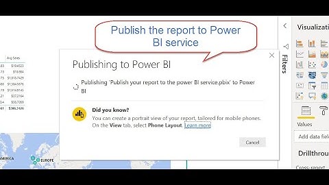 Publish your report to the power BI service