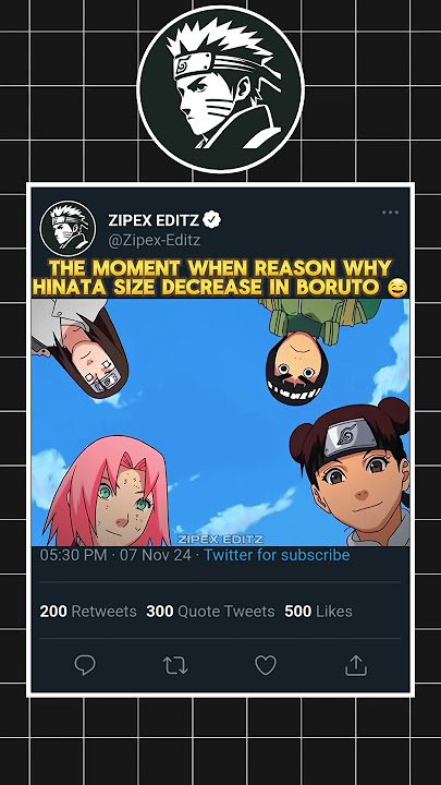 The moment when reason why hinata size decrease in boruto 🤤 || #naruto