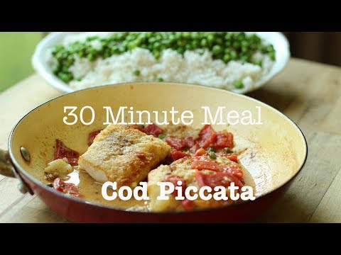 cod-fish-in-lemon-butter-sauce-with-rice-&-peas:-30-minute-meal