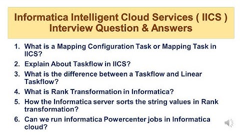 IICS Informatica interview questions and answers-Part3 || ITTechTeach || #informatica #iics #etl