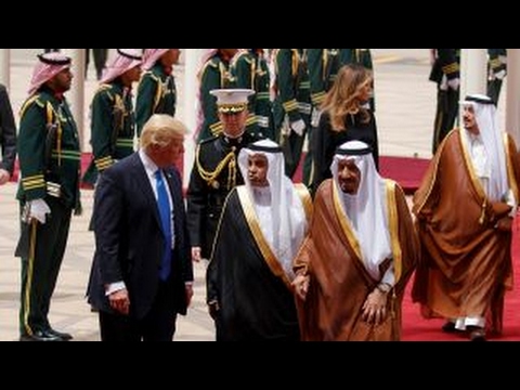 President Trump formally greeted in Saudi Arabia