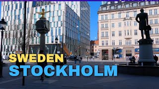 Stockholm Central Station, Sergelstorg, Drottninggatan, Parliament , Royal Palace #walking Tour 4K