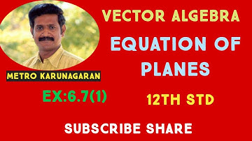 12th Std Maths Ex.6.7(1) Find non parametric Equation and CE of plane passing through (2,3,6)