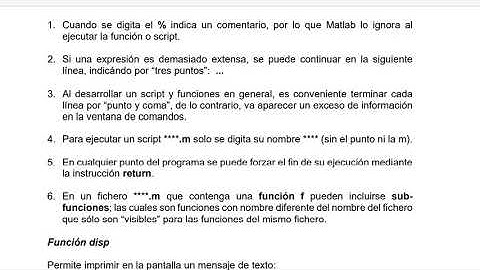 Sintaxis general de un script en matlab. video 2
