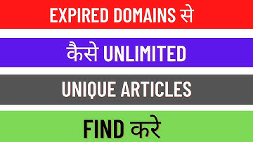 How to Find Unique Articles From Expired Domain (very easiest method)