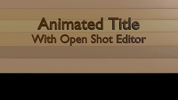 Animated Titles with Open Shot Editor II Windows II Using #Blender #Inkscape II