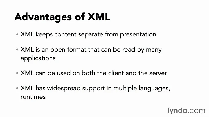 08 Advantages and drawbacks of XML